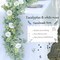 6.56ft Eucalyptus Garland with Flowers-8 White Roses, Artificial Fake Flowers Greenery Garland Floral Vines for Decoration Party Wedding Table Indoor Outdoor Backdrop Wall Decor(White)